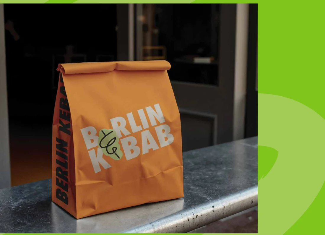 Papperspåse med Berlin Kebabs logga